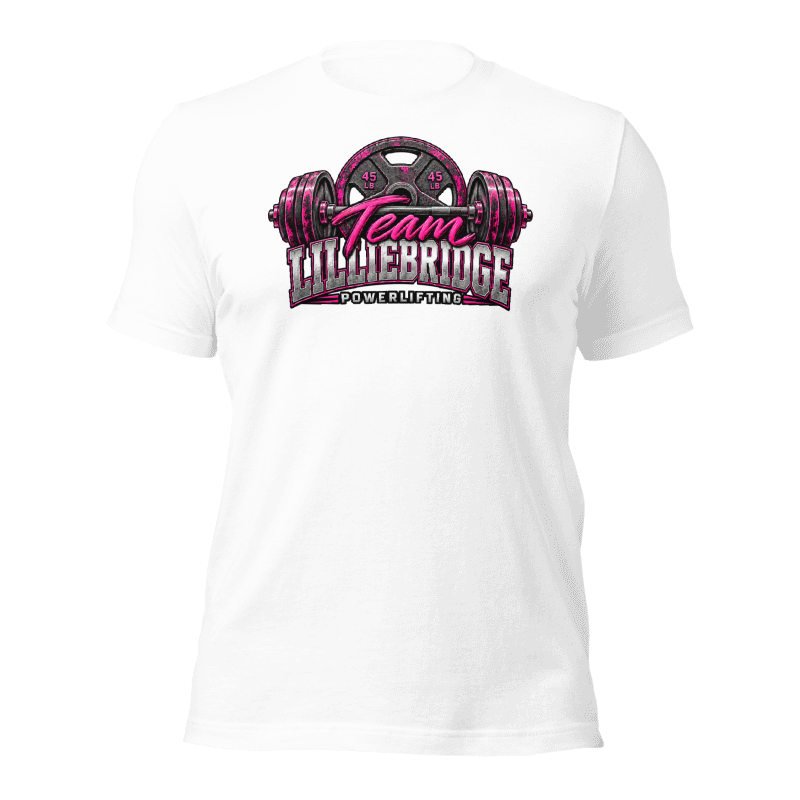 White Team Lilliebridge Powerlifting Pink Edition T-Shirt